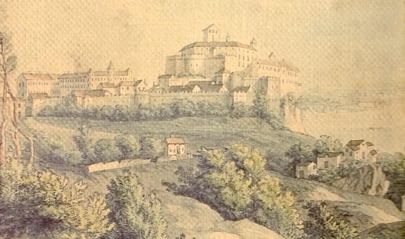 Duino-Aurisina Passepartout Stampa Antica Castello di Duino 1893 